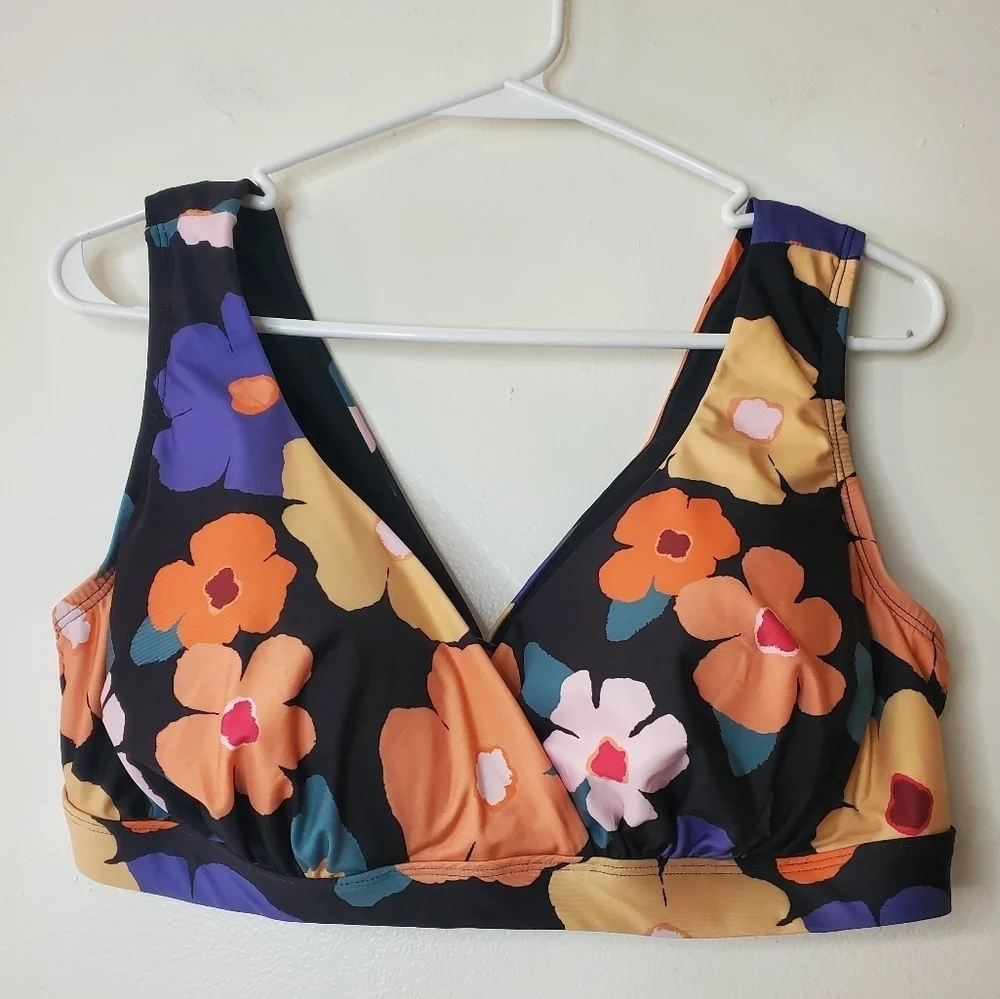 ModCloth Madison Bikini Swim Top Retro Bloom Size 1X
